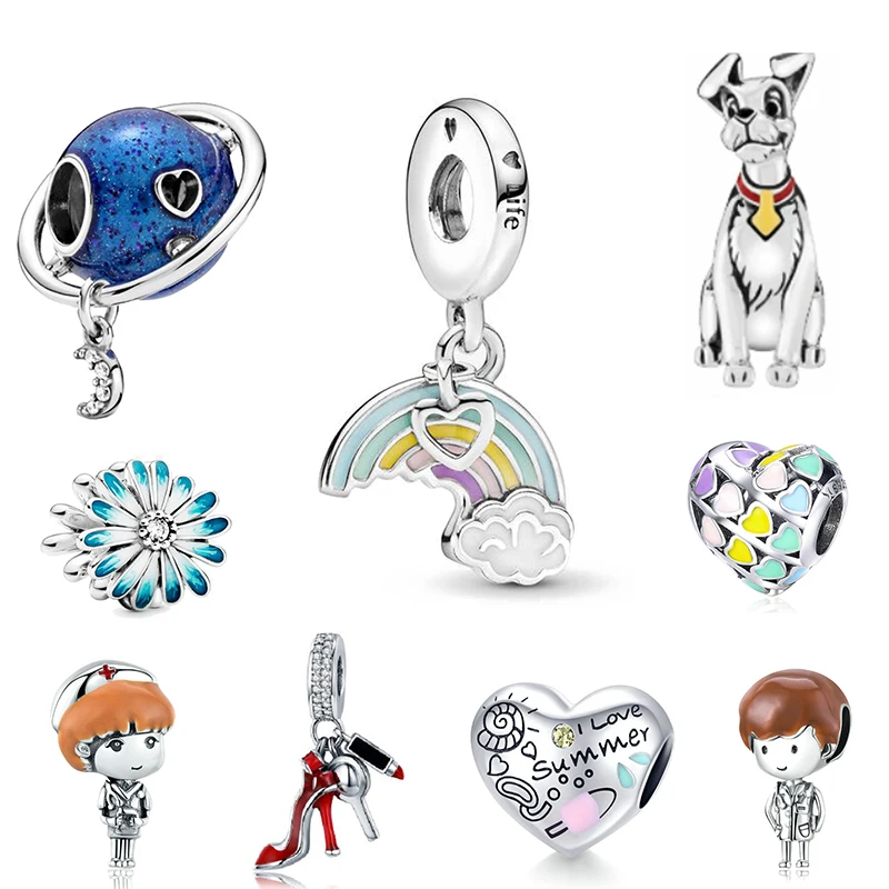 

Brand New Pure Silver 925 Bead Alloy Family Love Heart-Shaped Pendant Charm Suitable For Pandora Bracelet Necklace DIY Wome