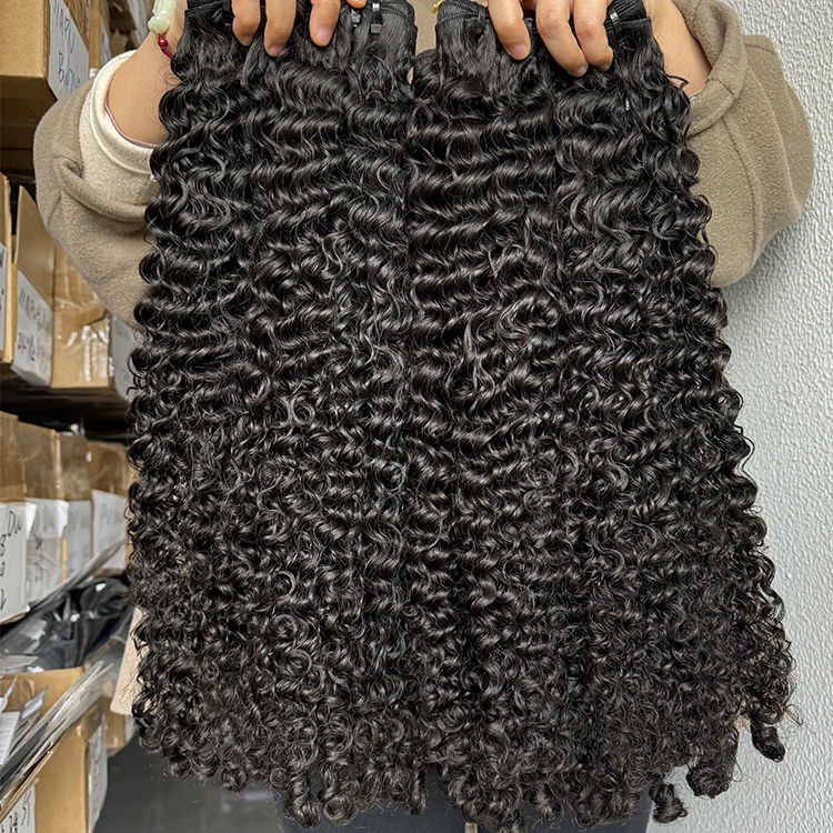 Wholesale Cuticle Aligned Raw Hair Bundles One Single Donor Raw Burmese Curly Hair Unprocessed Burmese Curly Weave Bundles
