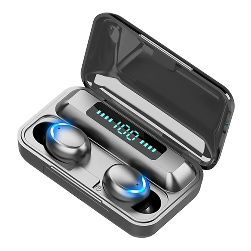 

F9-5 Wireless Earphone Headphone TWS Mini ln-ear Earbuds Sports HIFI LED Power Display Audifonos F9-5C Power Bank Headset