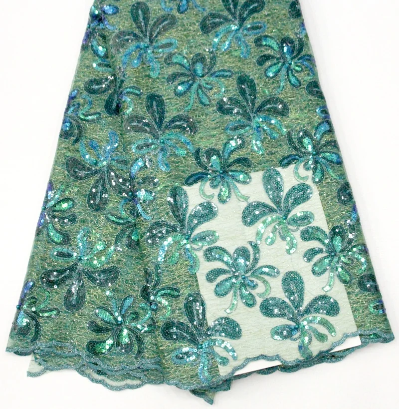 

Shiny multi color sequin lace fabric with beads for party dresses, Accept customized color