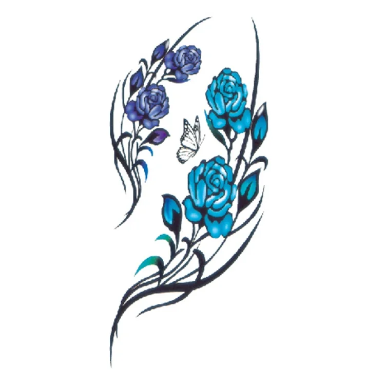 

Discount Custom Art Flower Face Arm Leg Waterproof Disposable Tattoo Sticker, Cmyk