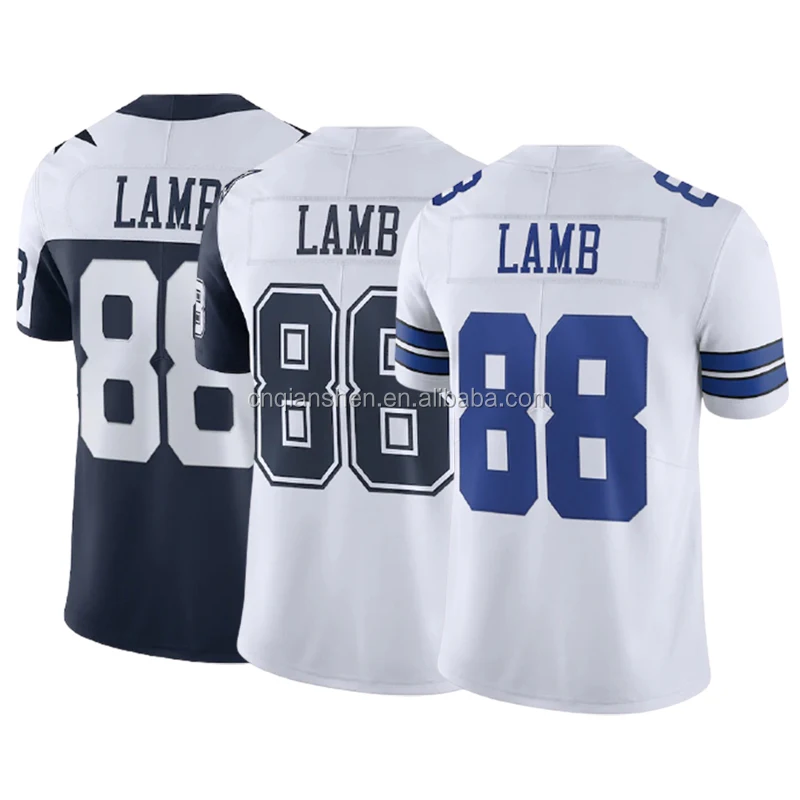 

CeeDee Lamb 88 American Football Club Uniform Jersey Best Quality 3D Embroidery Mens Sports Shirt Wear Cheap Wholesale
