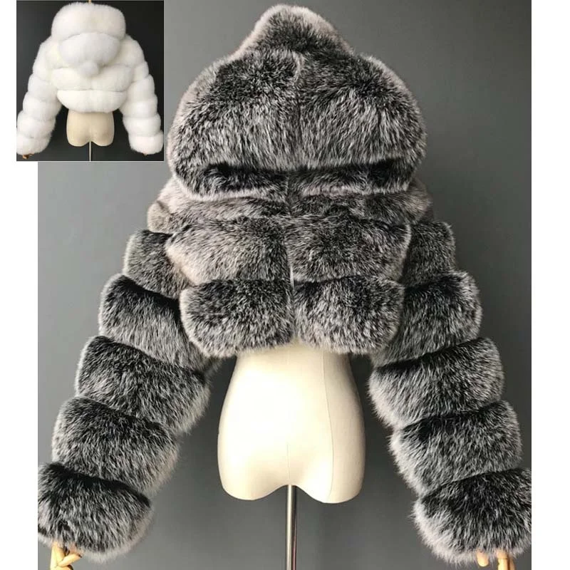 

Free Shipping faux fox fur fur coat short coat star favor autumn winter clothes warm soft raccoon fur jacket winter outwear