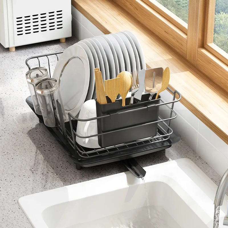 

Reasonable Price kitchen Black Dishes & Cups drying rack, White