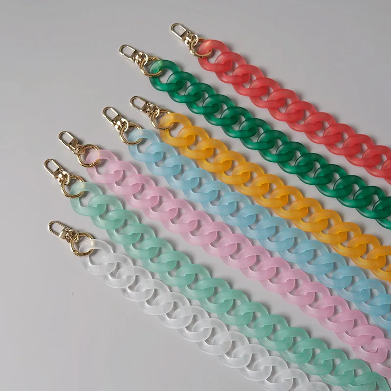 

ZONESIN Fashion Designer Handbag Strap Accessories Detachable Candy Color Resin Purse Chain, 7 colors in stock