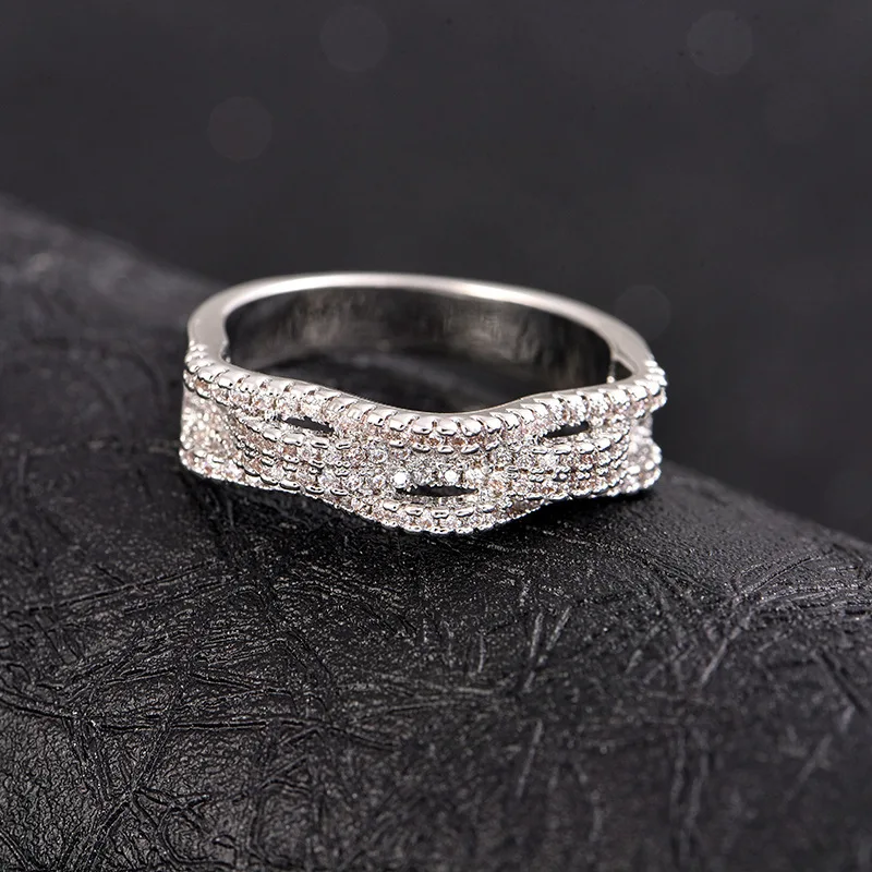 

New Style AAA Zircon Fox Shape Hollow Out Rings Women Exquisite Minimalist Trendy Hand Jewelry Accessories