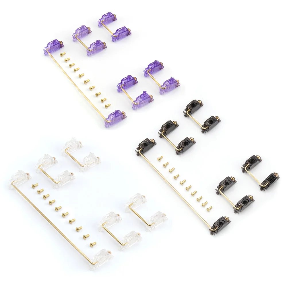 

Mechanical keyboard Stabilizer 6.25U PCB Mount Stabilizers Keyboard, Black, purple,white(transparent)