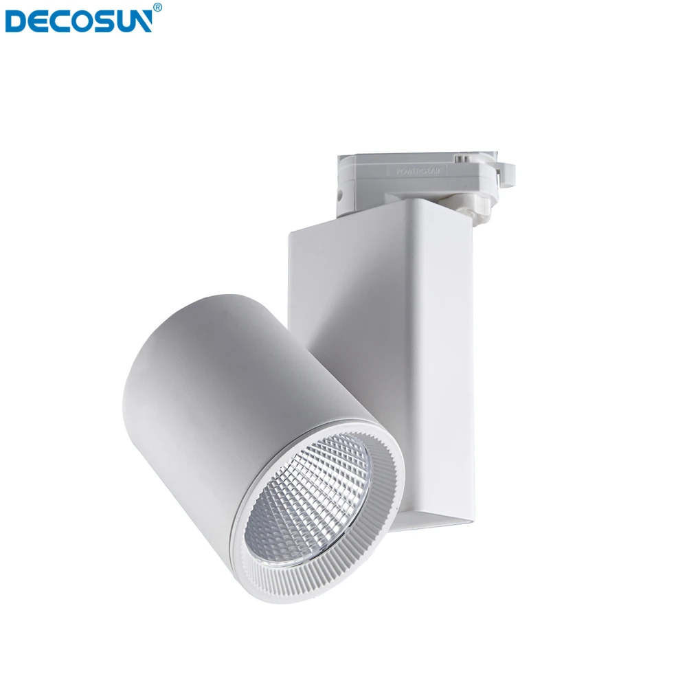 Elegant design have heat sink fin track lighting 15W 25W 35W high quality COB track light CRI90 355 degree LED light