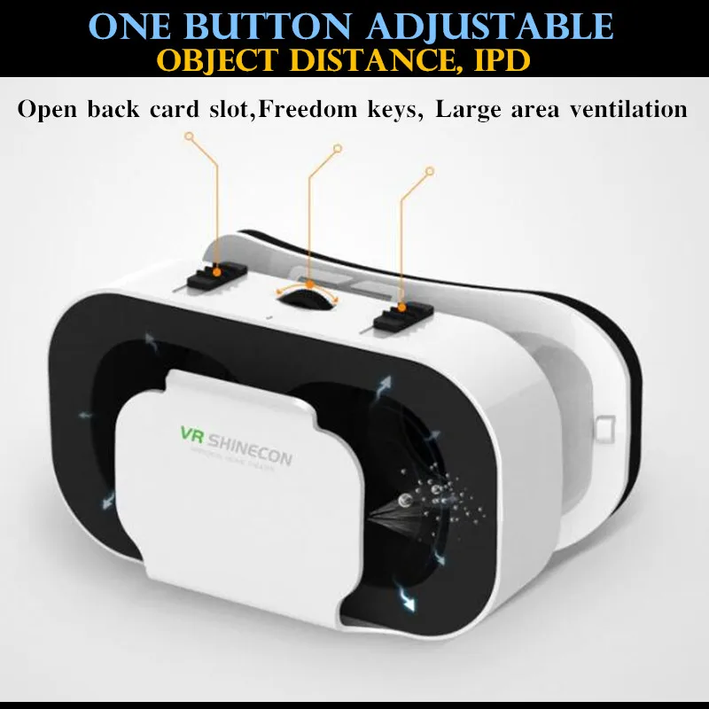 NEW Arrival Original VR Virtual Reality 3D Glasses Box Stereo VR Google Cardboard Headset Helmet for IOS Android Smartphone