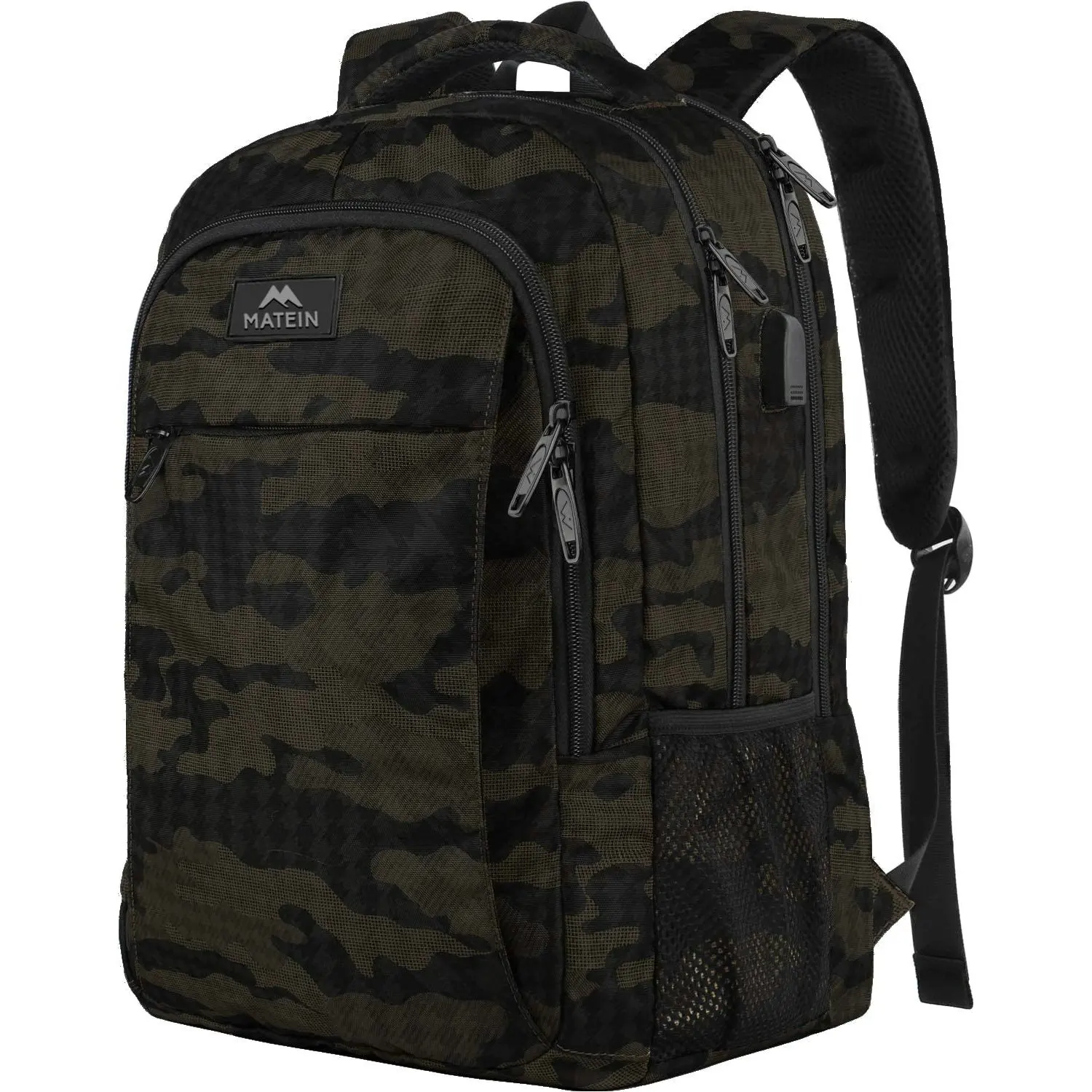 

Anti Theft Travel Business Men Luxury Custom Durable Camouflage Polyester Bag Pack 15.6 Laptop Backpack with USB Charging Port, Customized color