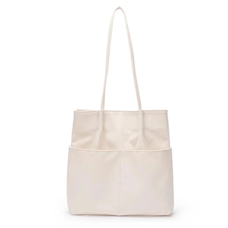 

Good quality tote eco cotton tote bag with multiple pockets canvas bag with custom logo