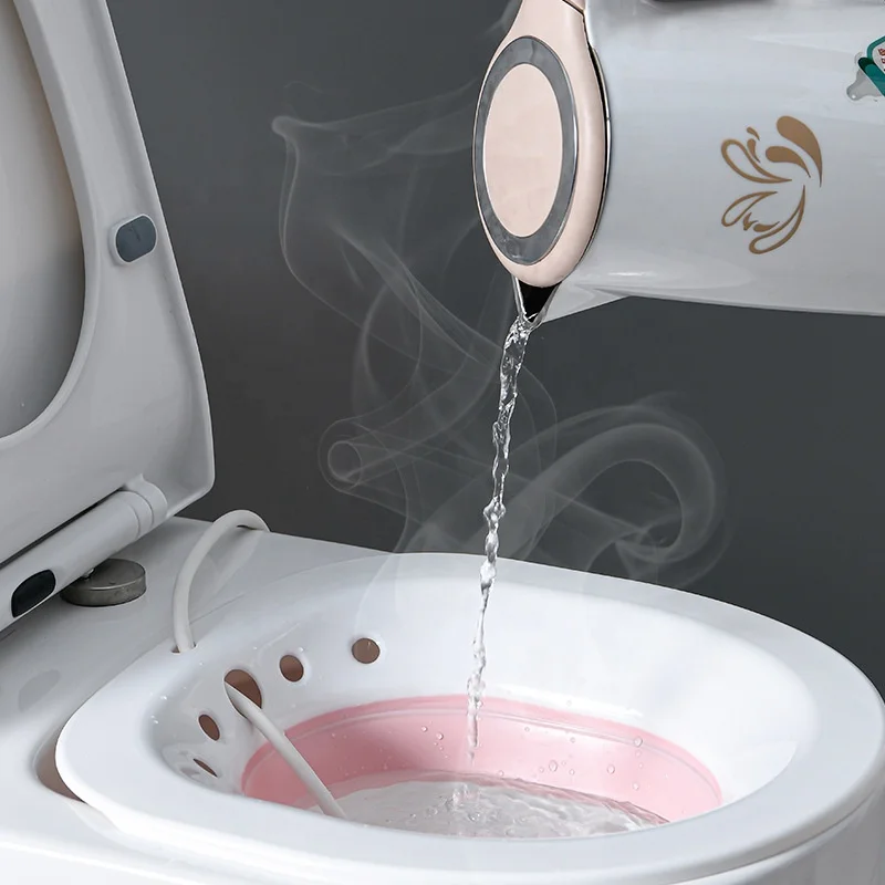 

Feminine Hygiene Yoni Steam Seat Sitz Bath Natural Feminine Wash Vaginal Steam Pot Wash Yoni Chair Vagina Steamer Seat, Grey pink