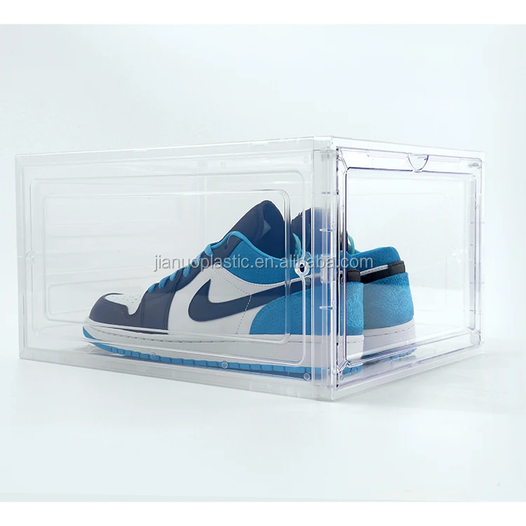 

Acrylic Shoe Box Sneakers Display Case Shoe Cleaner Container, Transparent , black , red , white