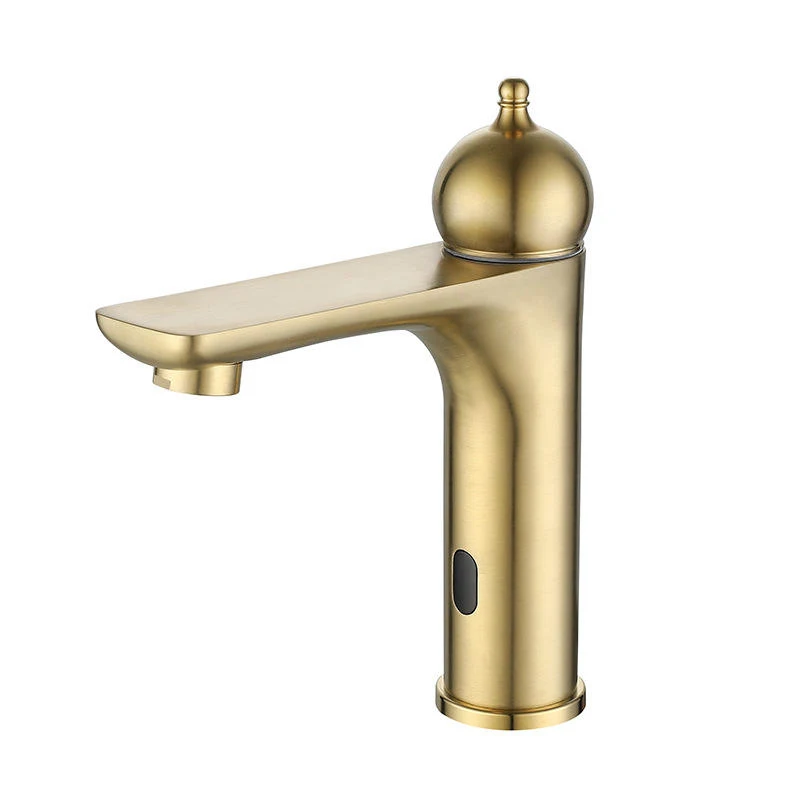 

Art design automatic touchless brushed gold basin tap bathroom sense water faucets