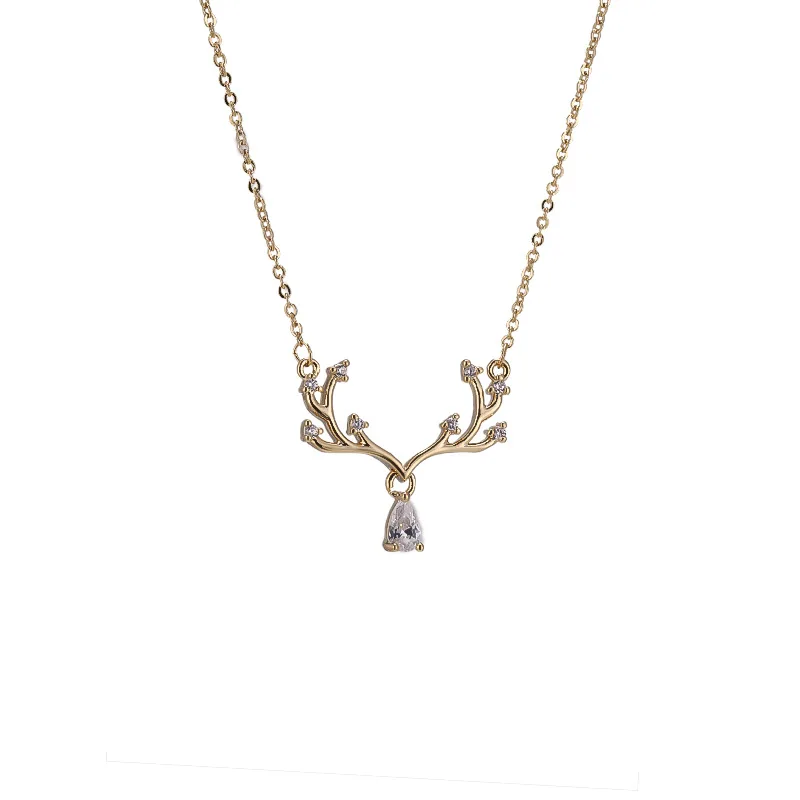 

Deer Head along with your company wedding jewelry necklace special delicate initial necklace