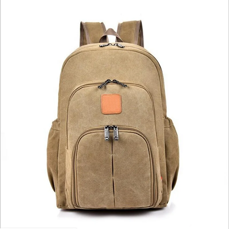 

custom high quality outdoor hiking school city backpack with logo canvas travel backpack, More