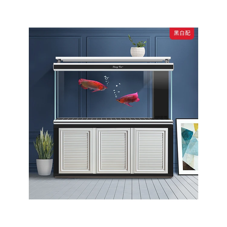 

Hot Sale Large Capacity Fish Tank Luxury Aquarium Cabinet Home Big Fish Aquarium, Picture color