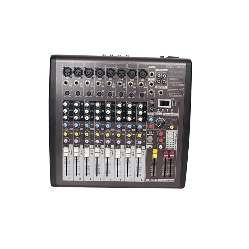 High Quality Professional Audio 8 Channel Digital Usb Audio Mixer