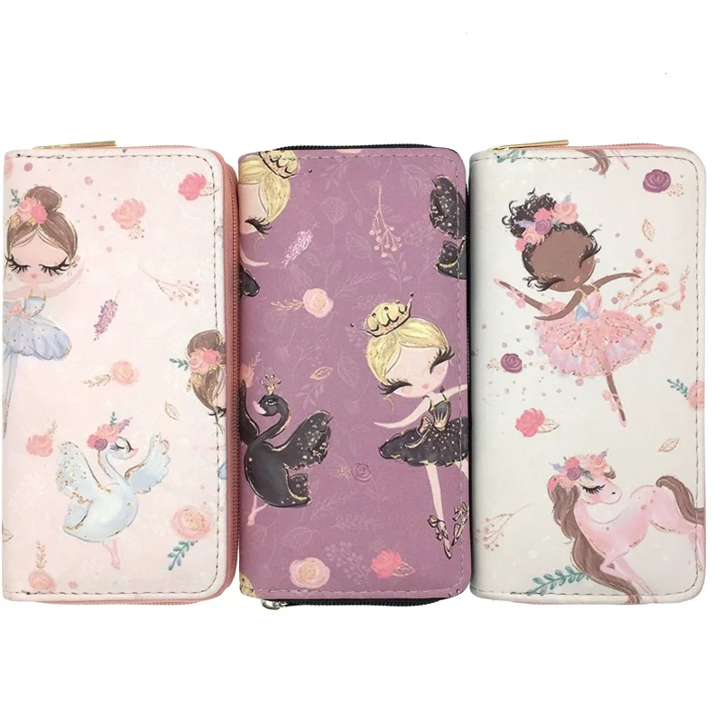 

Hot selling cygnet PU single zipper wallet student lady long wallet ladies purse card bag factory custom wallet