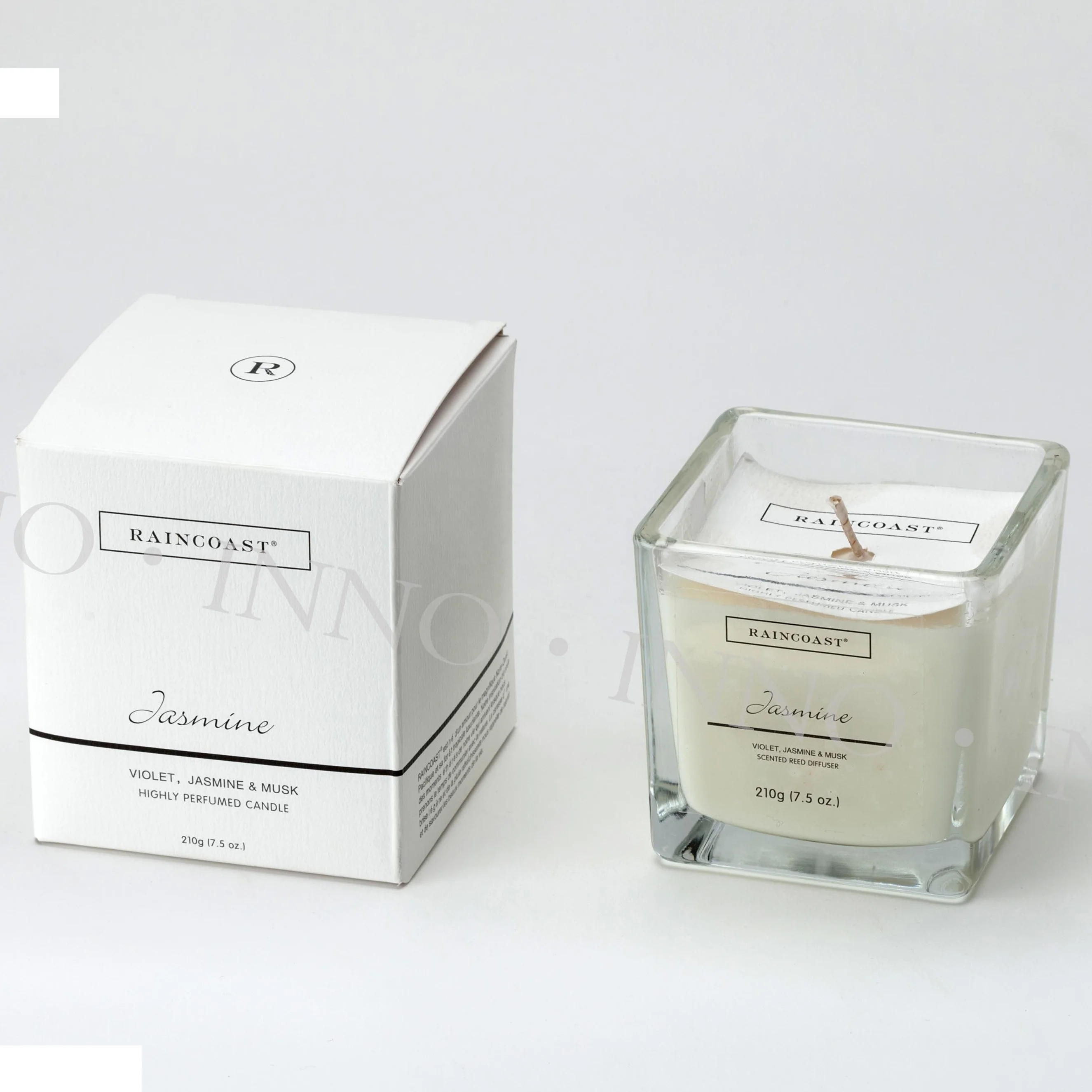 210G Soy Candles Scented White Luxury Candle for Lighting Glass Candle Jar with Ceramic Lid