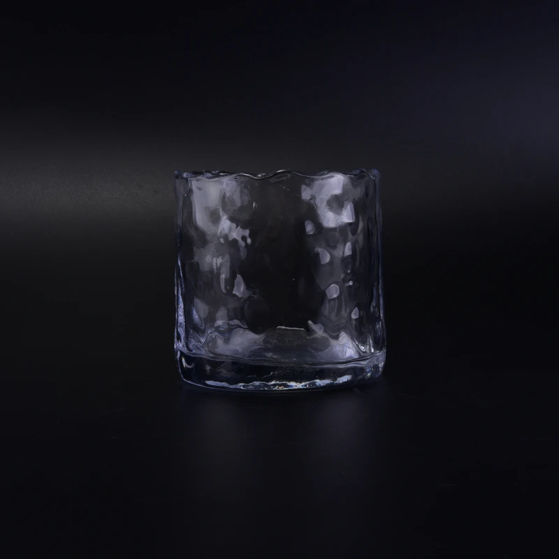 250ml Waved Top Clear Glass Candle Jars Home Decor