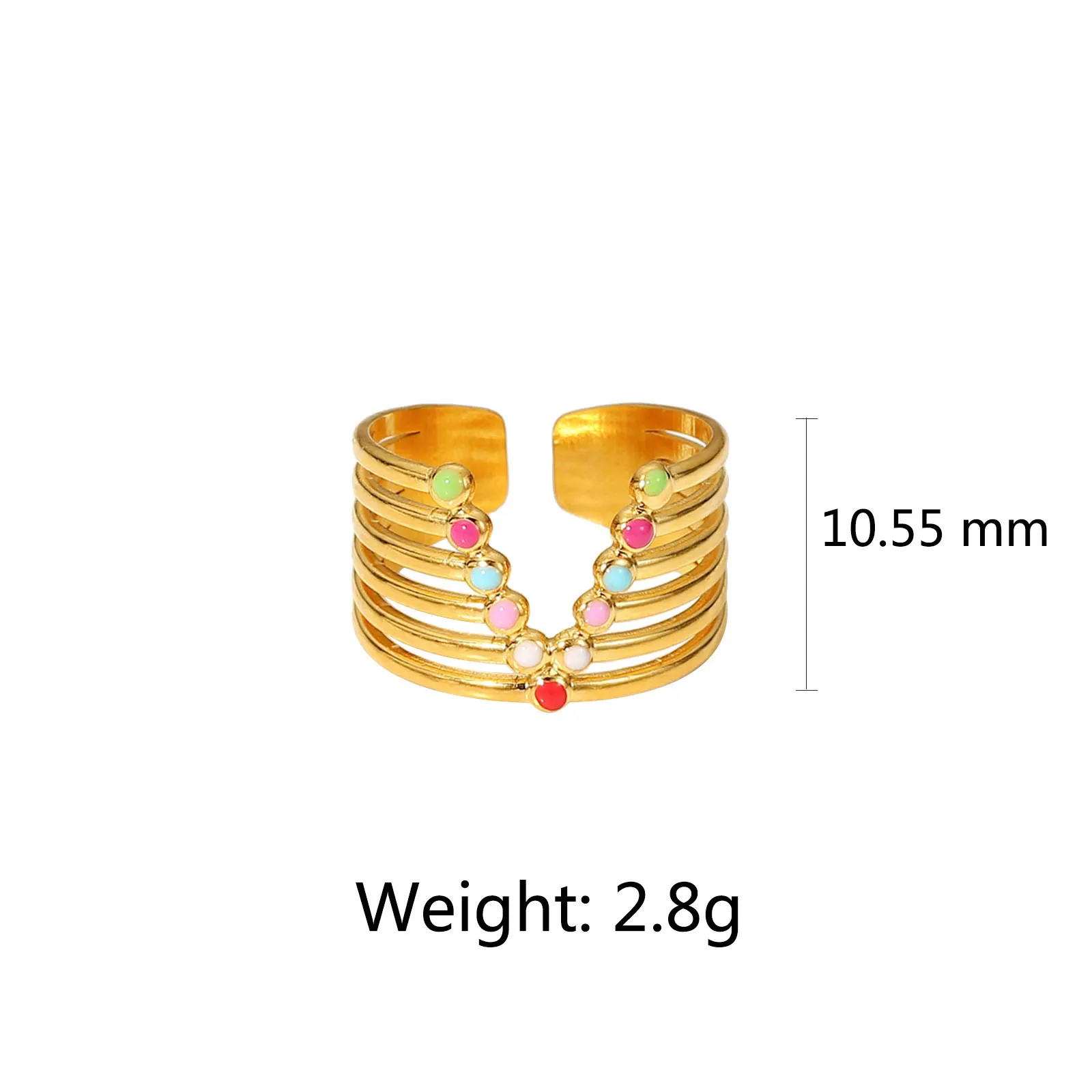 

crown ring 18k gold plating stainless steel jewelry rings waterproof