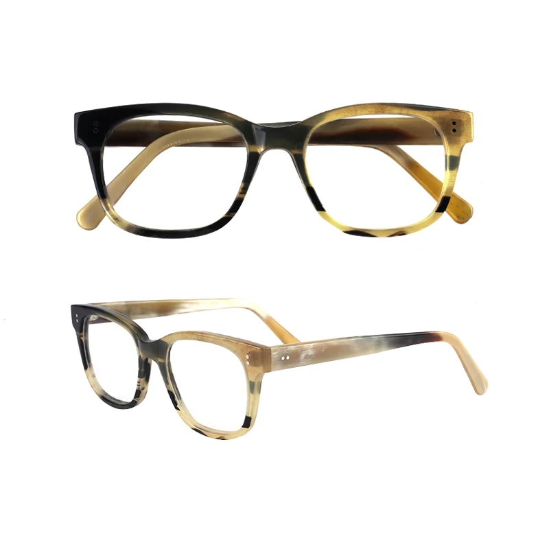 

Luxury Natural Color Buffalo Horn Optical Glasses Frame Eyeglasses