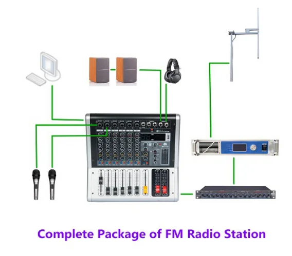 

500W 600 Watts FM Transmitter Complete equipments of FM Radio Station Package