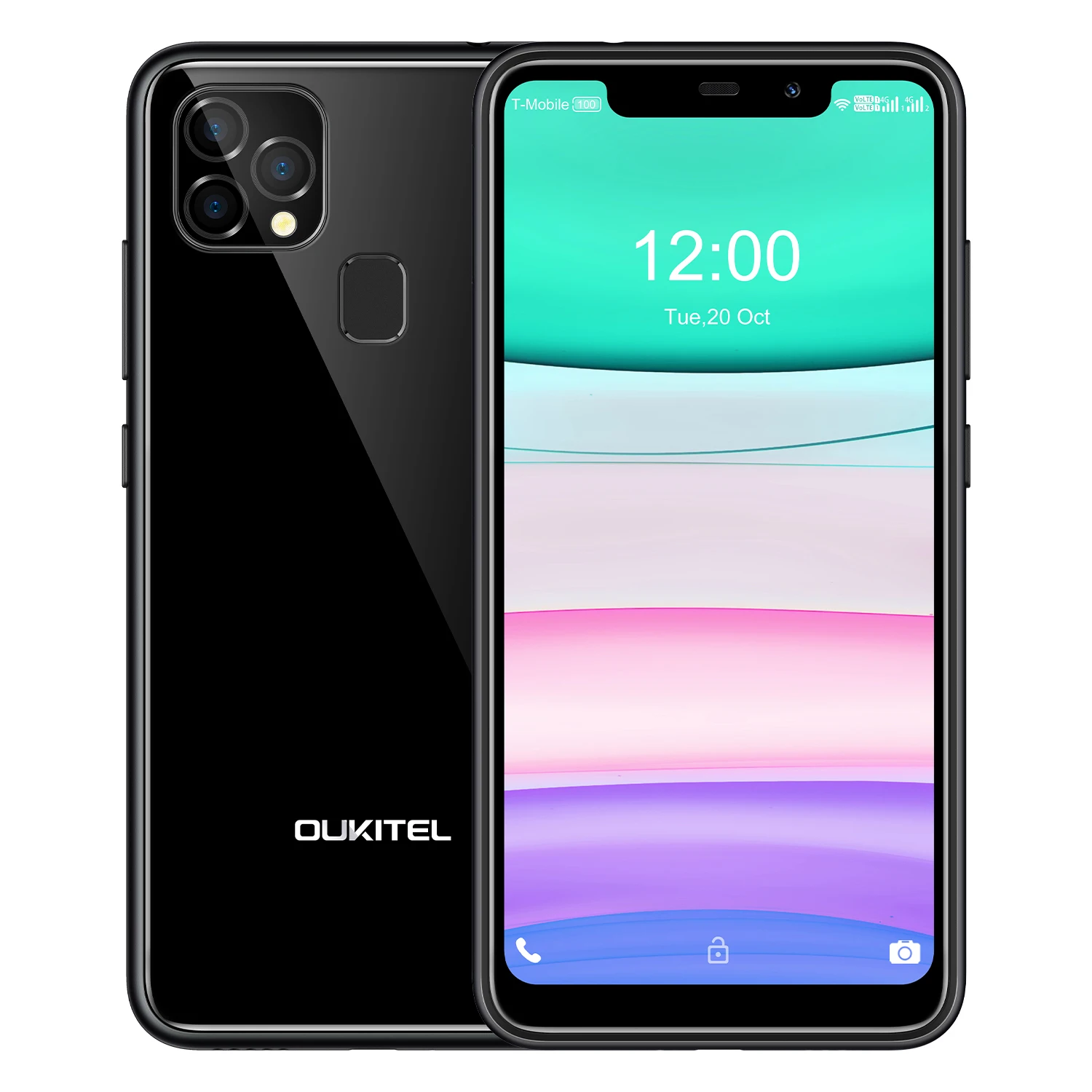 

Newest OUKITEL C22 5.86 inch Android 10.0 Triple Camera Light Weight 2.5D Glass Back 4GB RAM 128GB ROM 2021 4G Smartphone, Green,black