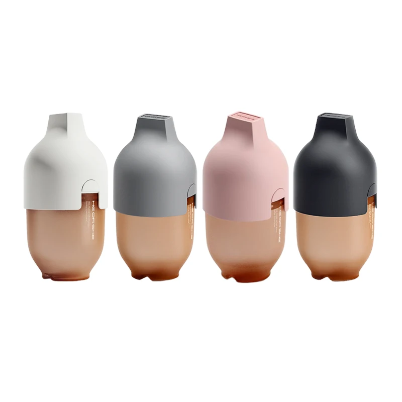 

HEORSHE 240ml 8 ounce hot selling anti-colic unique design silicone baby feeding bottle, Pink, grey, white, black