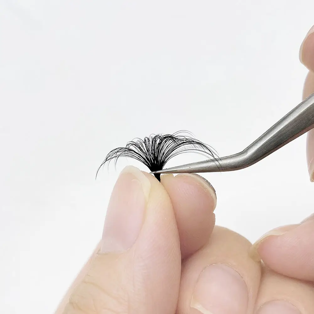 

wholesale eye lash extension silk volume lashes 5-25mm length 0.03mm soft matte lash extension trays volume, Matte black/darker