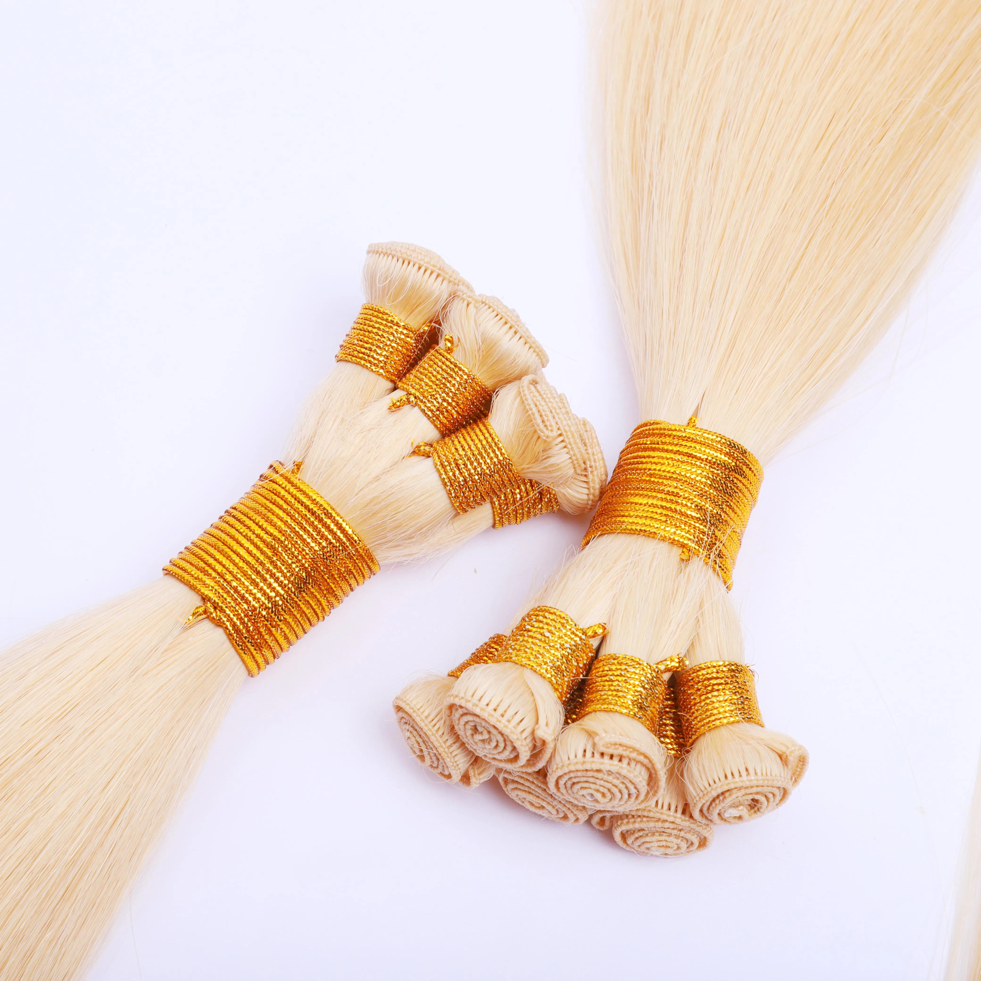 

Hand Tied Weft Extensions Weft Hand Tied Weft Wholesale Remy High Quality European Hair Extension