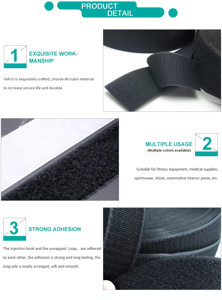 Widely Used Sticky Industrial Strength Sew On Hook And Loop Tape Velcro ...