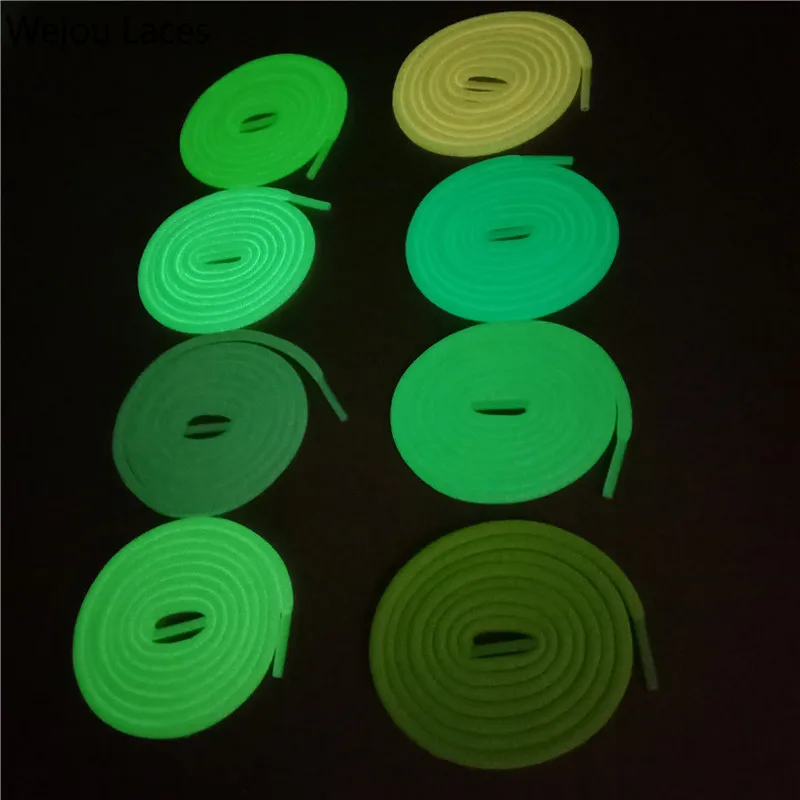 

Weiou Round solid color Glow In Darkness light Elastic Shoelaces for Shoes