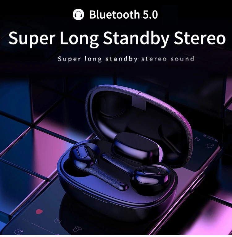 T9S wireless Bluetooth translation headset tws5.0 sports waterproof hanging ear digital display with charging box - ANKUX.COM