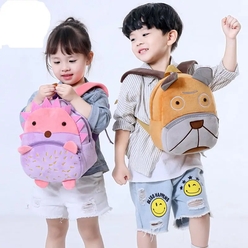 

Baby Plush Backpack Animal School Bags Cartoon Cute Plushback Children Bag Kindergarten Schoolbag Kids Backpack