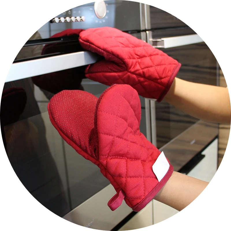 

Cotton Kitchen Long Oven Mitts/Hot resistance silicone Oven Mitten, Customized