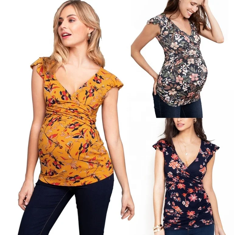

Maternity Clothes Summer Sleeveless Maternity Women Casual Breastfeeding Shirt Pregnant Clothes For Women