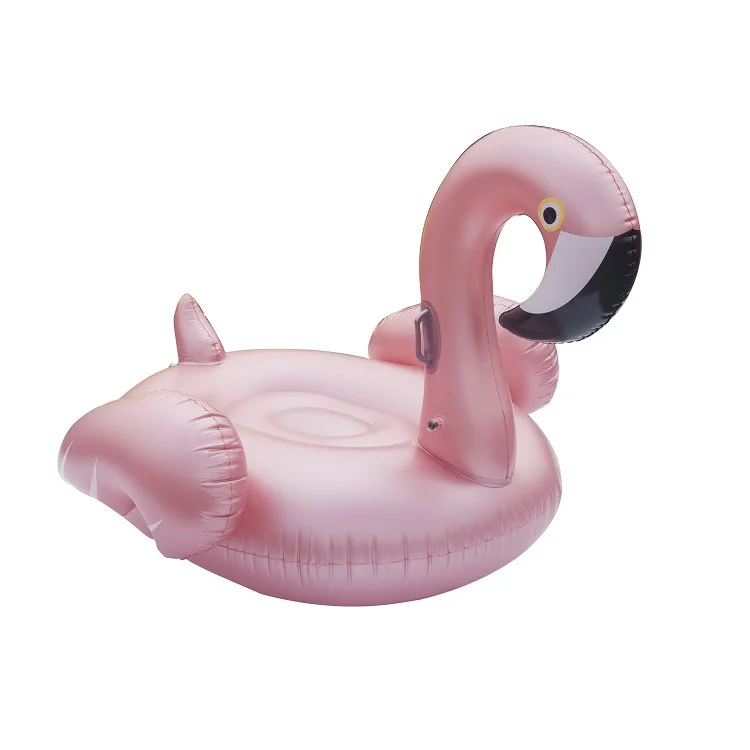 

Wholesale Summer Multi-Purpose PVC Big Size Swimming Pool Water Floating Inflatable Flamingo for Adult Kids, Rose gold color