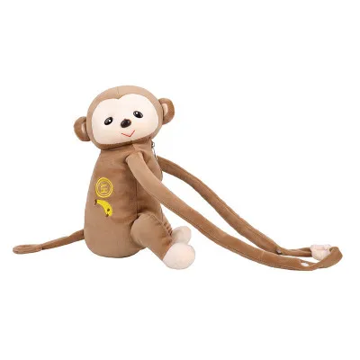 

2020 new cartoon plush animal small shoulderbag monkey plush mini monkey satchel, Picture color , can be customized