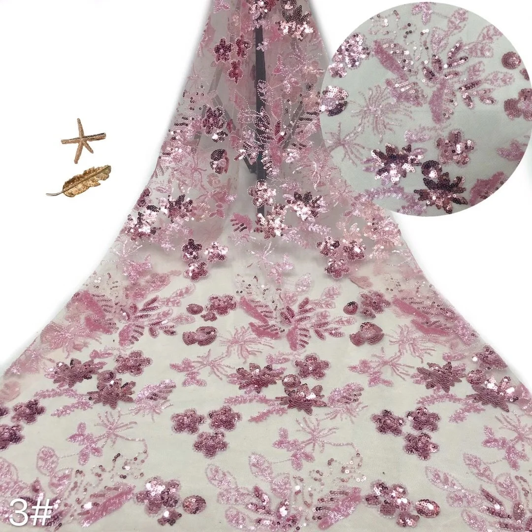 

French 3d Flower Embroidery Tulle Lace Fabric Fancy Net Fabric African Lace