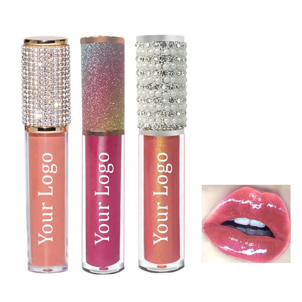 

Glitter Organic Nude Lipstick Vegan Glossy Lipgloss Vendor Clear Private Label Lip Gloss