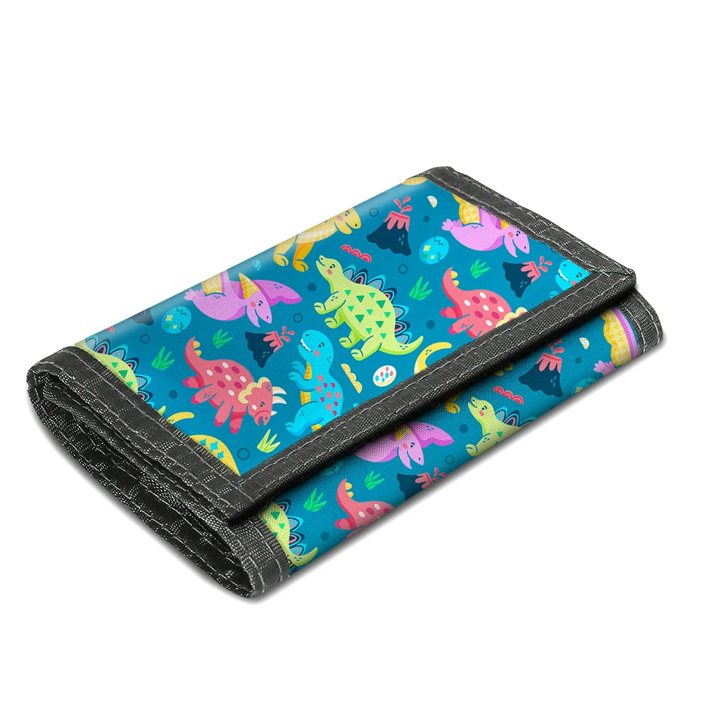 

customized on demand cartoon picture slim zipper Polyester clutch children kids purses
