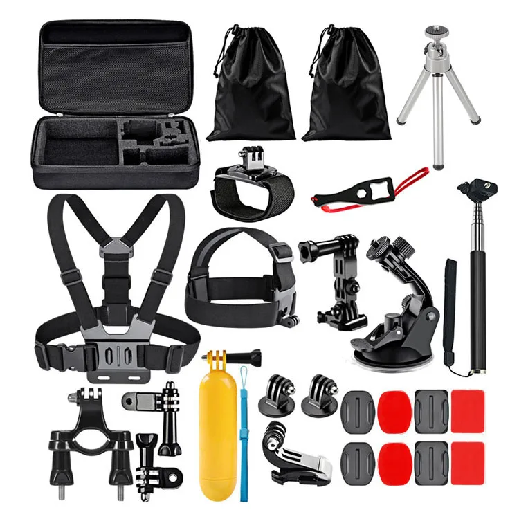 

15 In 1 Camera Set Kit Accessories for Gopro Hero Sony Action Camera AS200V AS30V AS100V Xiaomi yi, Black
