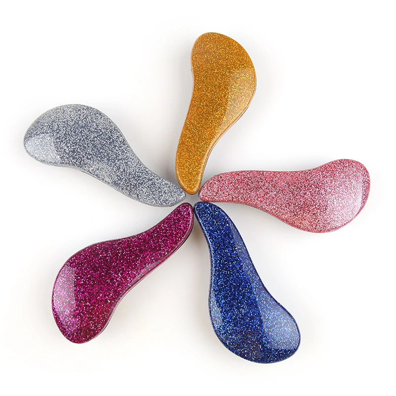

Whole Customized Glitter TT Princess Magic Comb for Women Hair Detangler Massage Hair Brush, Silver/pink/blue/neon/orange