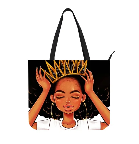 

Personalized Luxury African Style Black Girl with Lollipop Fashion Female Hand Bag For Ladies