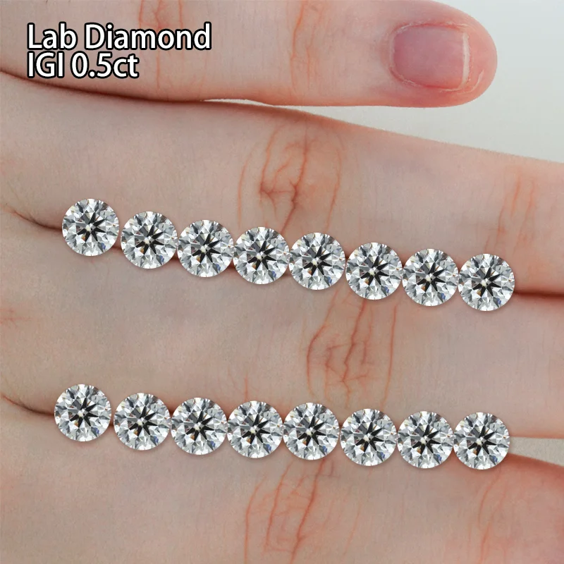 Wholesale 0.5ct Hpht Diamond Price Igi Lab Grown Diamond Loose Synthetic Vvs Lab Diamond Stone