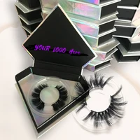 

2020 Private label Custom Eyelash Packaging ,100% Real mink fur 3d eyelashes with custom eyelash packaging