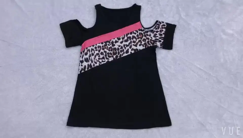 

New Arrival Women Leopard Cold Shoulder Top Blouse, Photo show