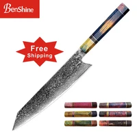 

8 inch Stabwood Handle Japanese 67Layers Damascus Private Label Kitchen Chef Knife